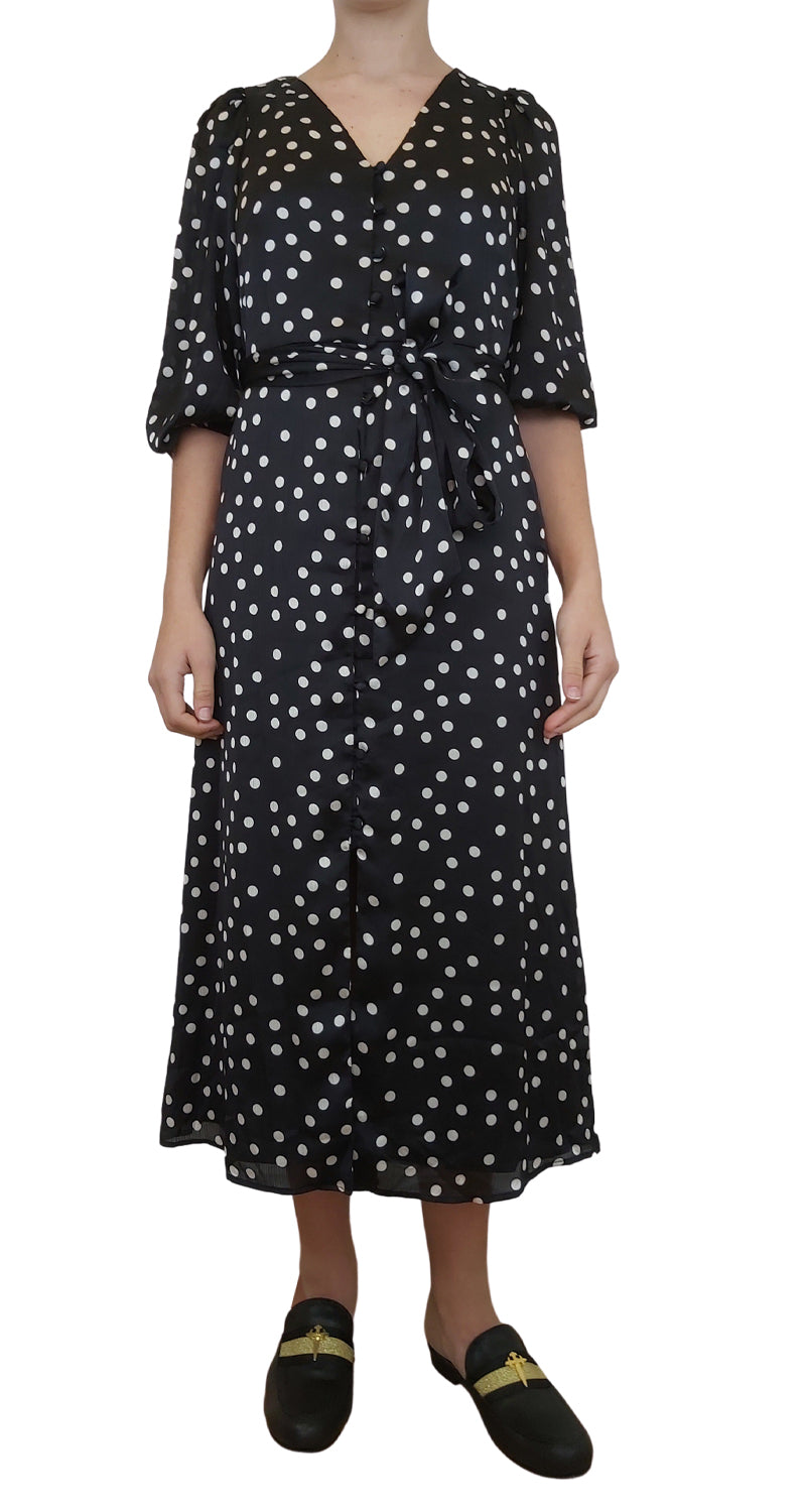 Wrap Polka-Dot Dress