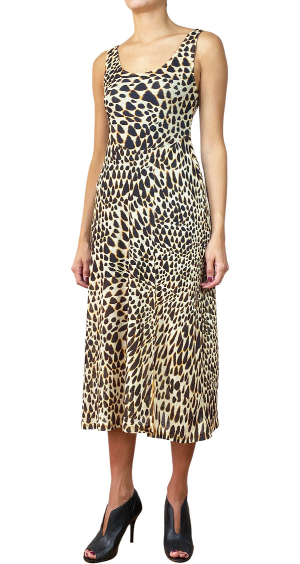 Vestido Animal Print Sin Mangas