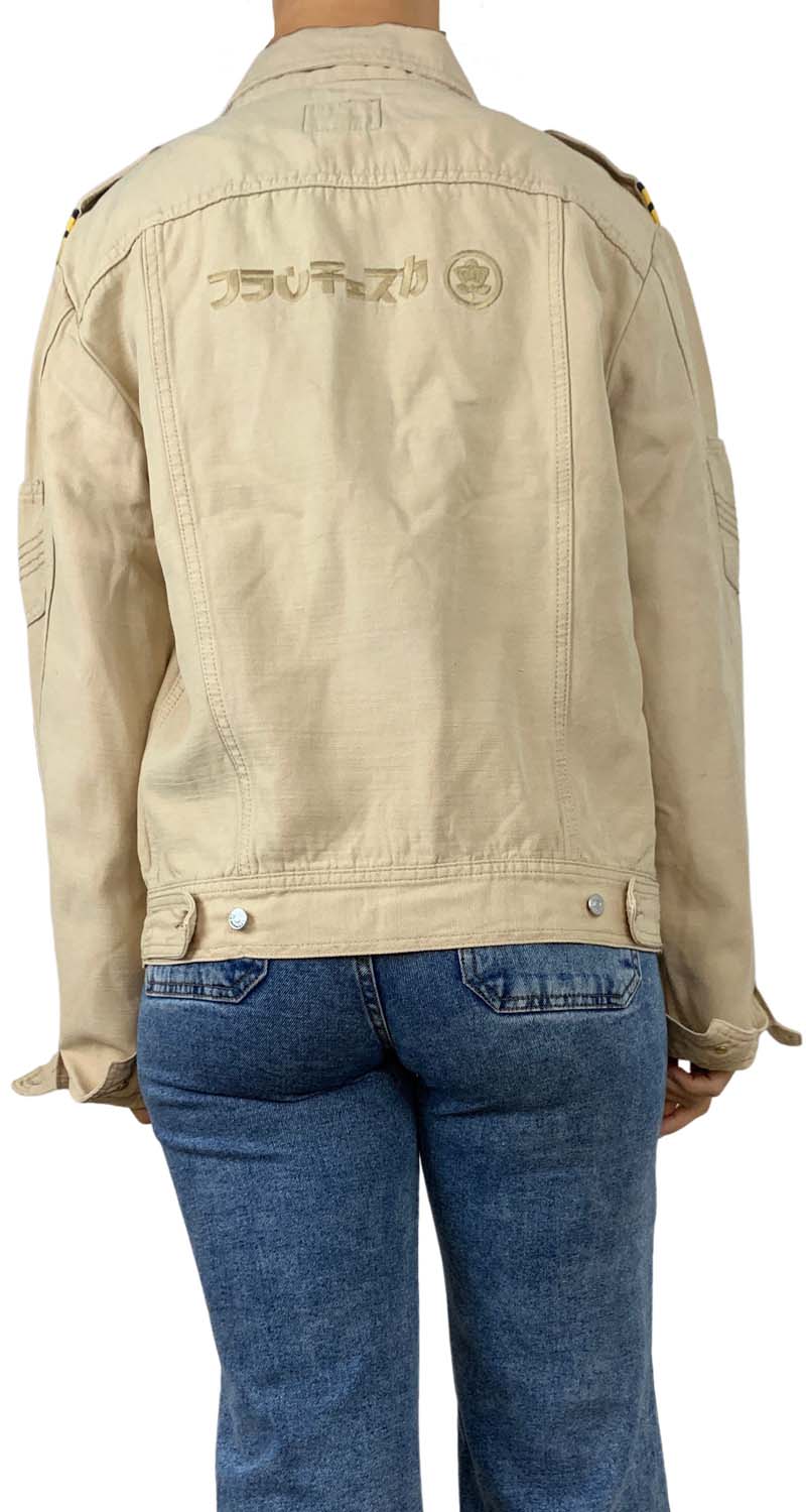 Chaqueta Denim Beige