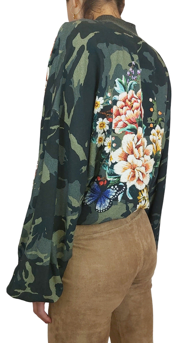 Bomber Camaflaje Flores