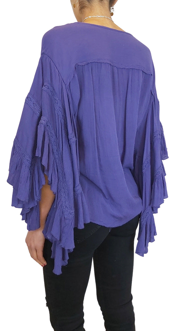 Blusa Boho Morada