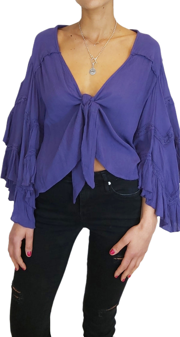 Blusa Boho Morada