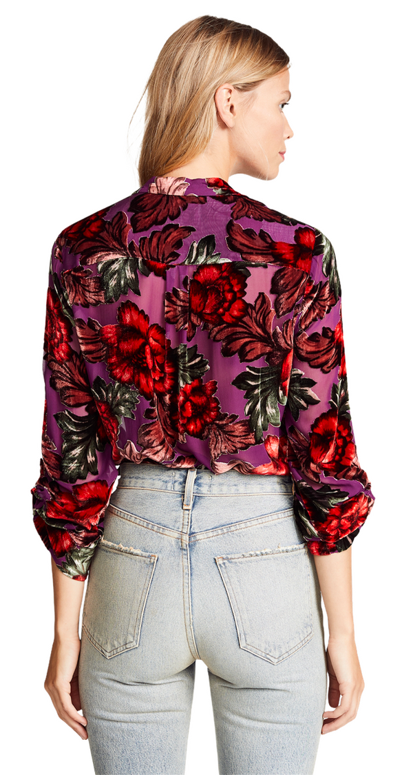 Eloise Velvet Burnout Blouse