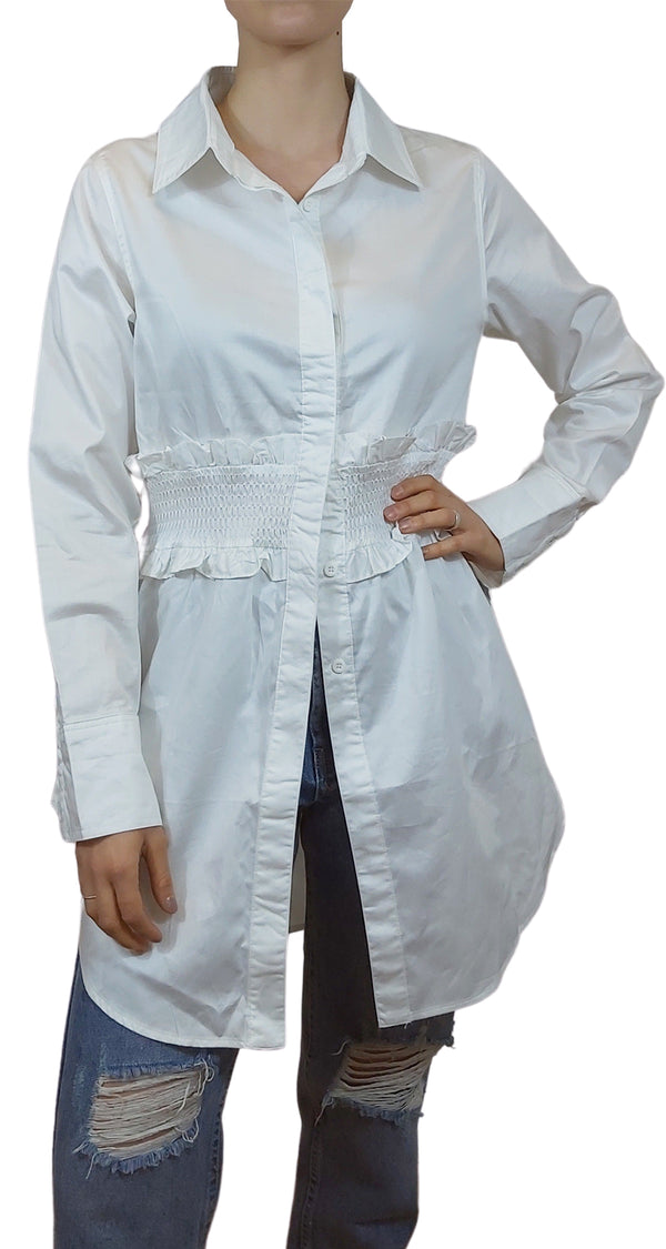 Blusa Blanca Volantes