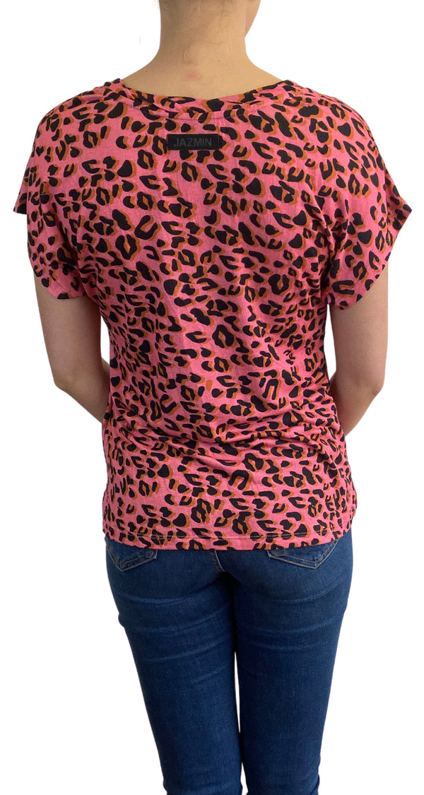 Polera Animal Print Rosado