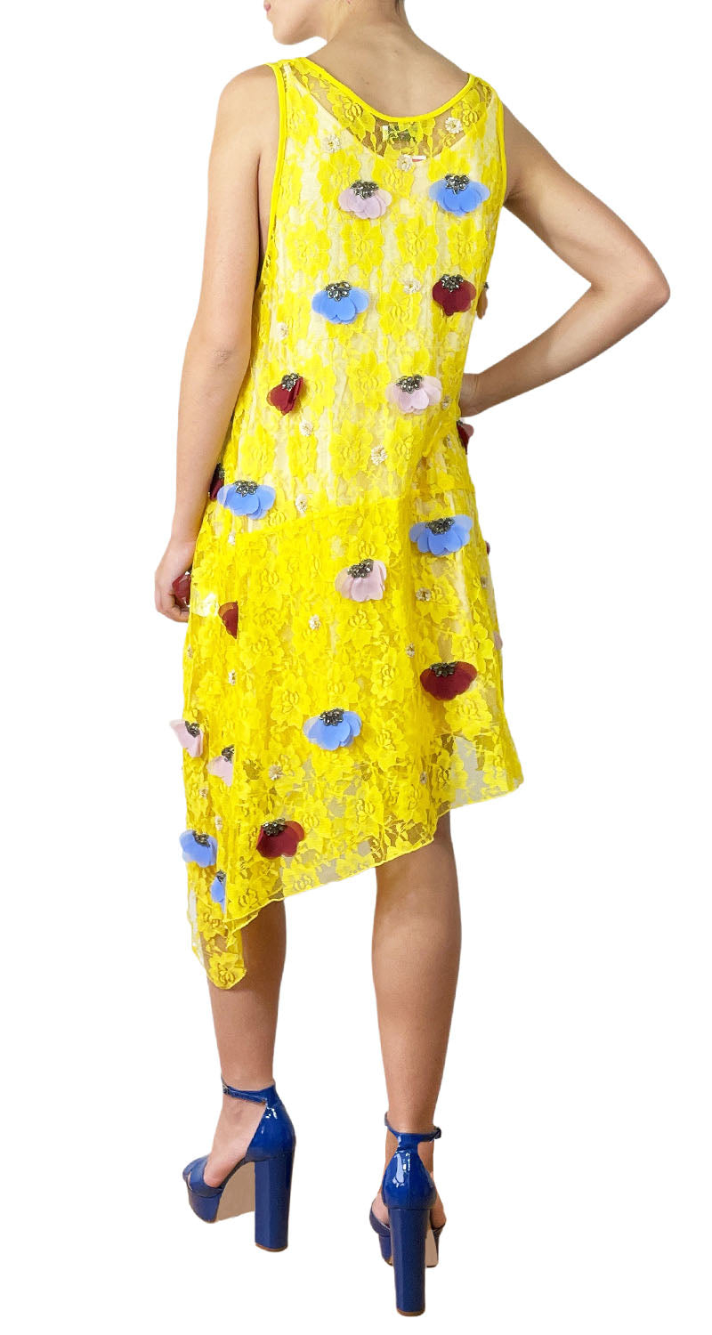 Vestido Amarillo Flores