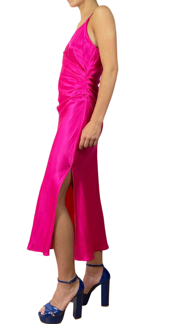 Vestido Fucsia Satinado