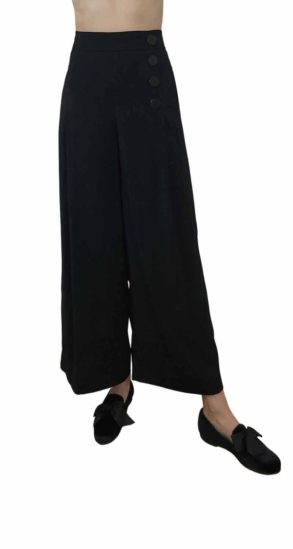 Culottes Negros Botones