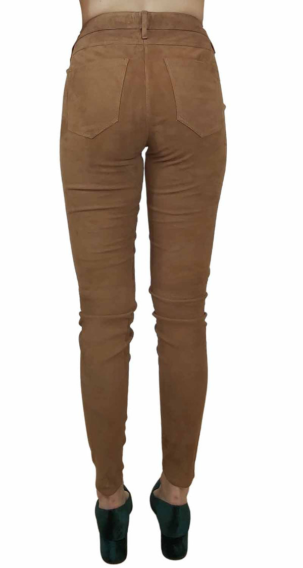 Pantalones de Gamuza Camel