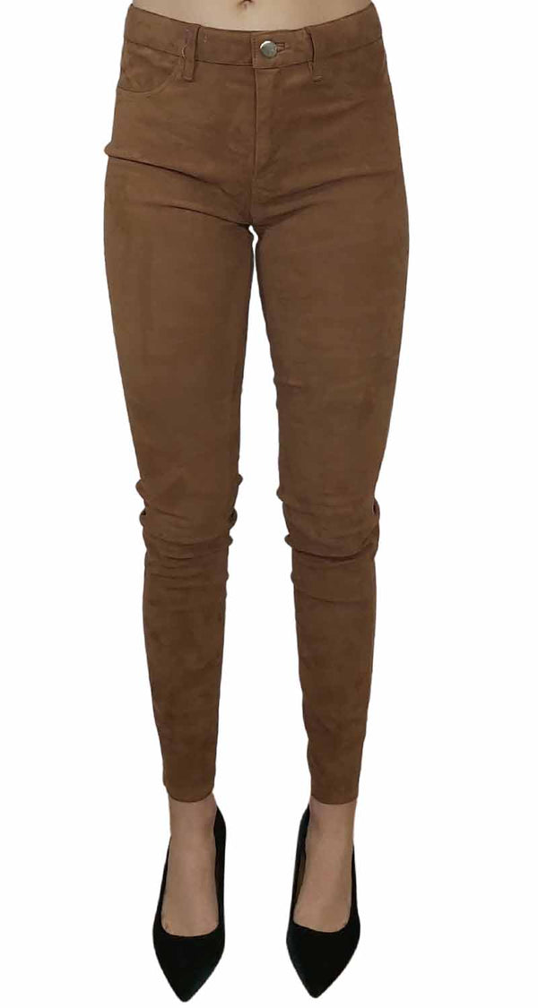 Pantalones de Gamuza Camel