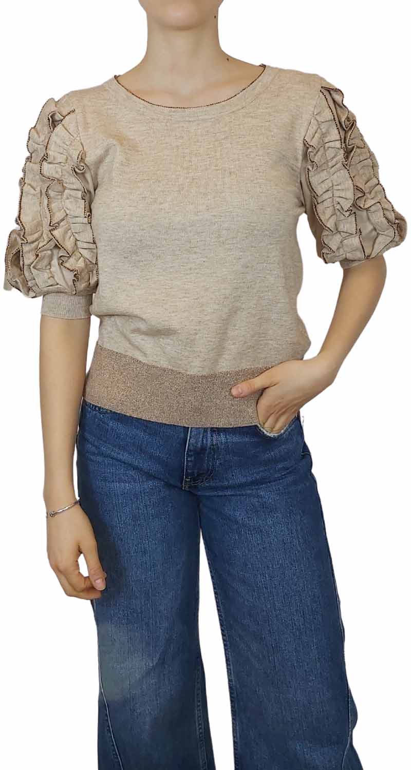 Polera de Punto Beige