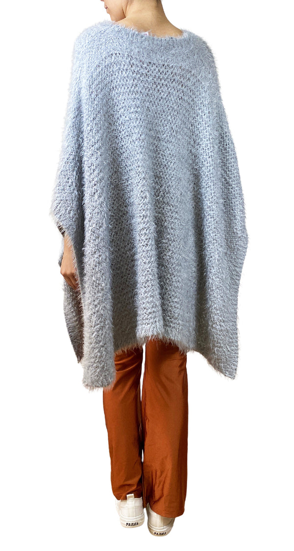 Poncho Tejido Gris