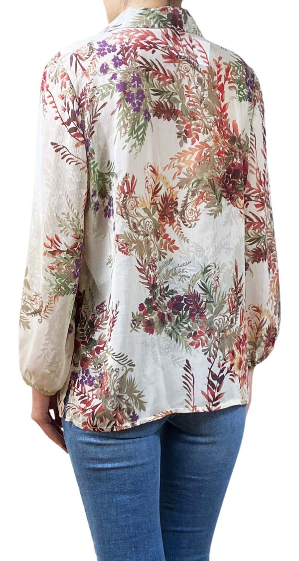 Blusa Traslúcida Flores