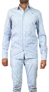 Camisa Azul Triangulos