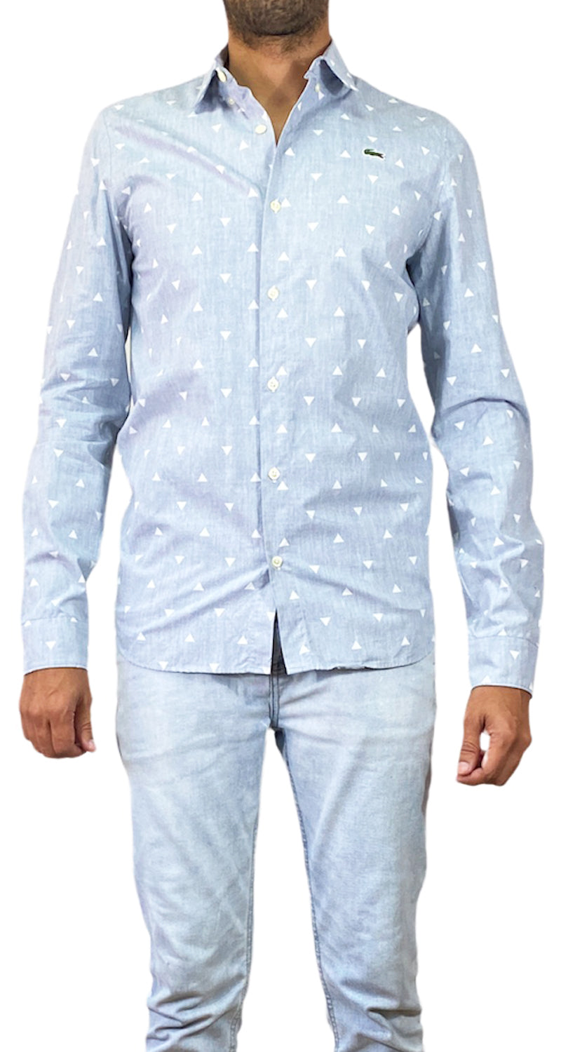 Camisa Azul Triangulos