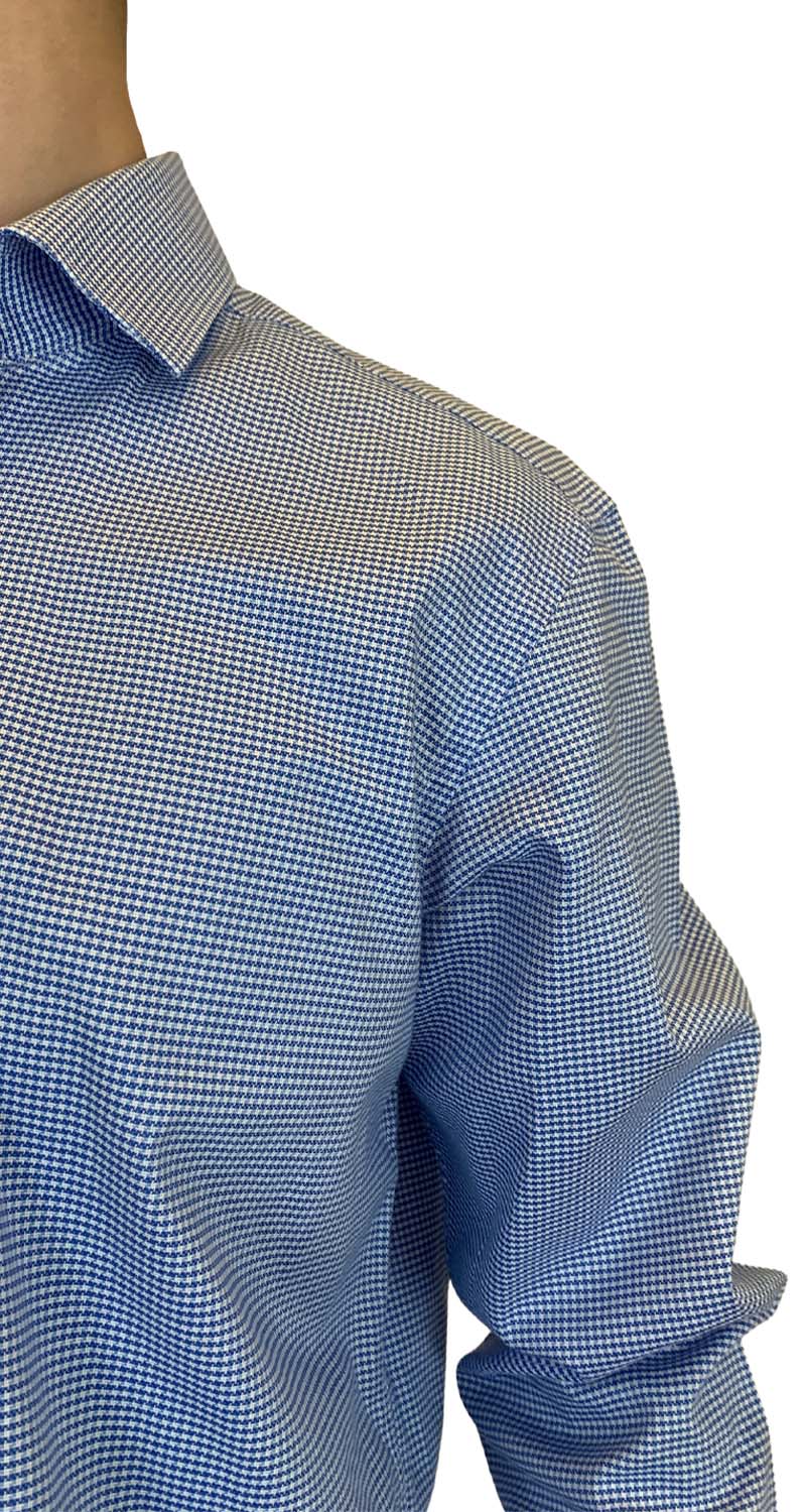 Camisa Regular Fit Pied-De-Poule Hugo Boss