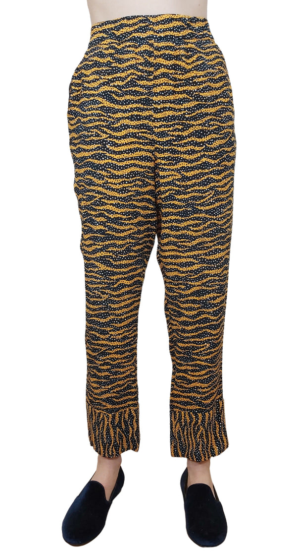 Pantalón Animal Print Puntos Negro