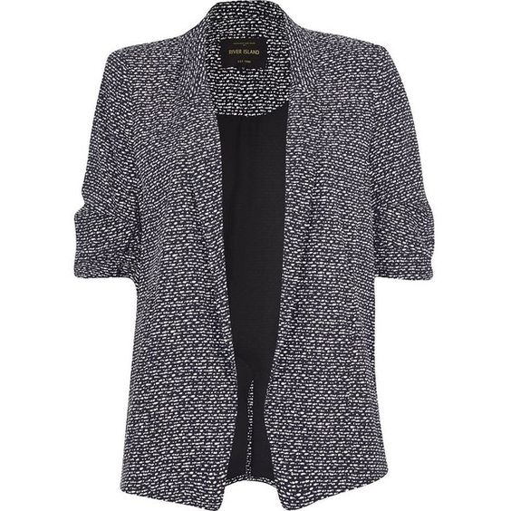 Blazer ''Black print ruched sleeve'' (5248375259271)