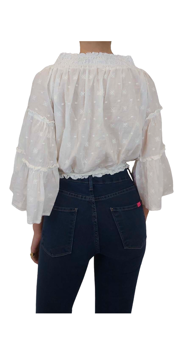 Blusa Bordados Blanco