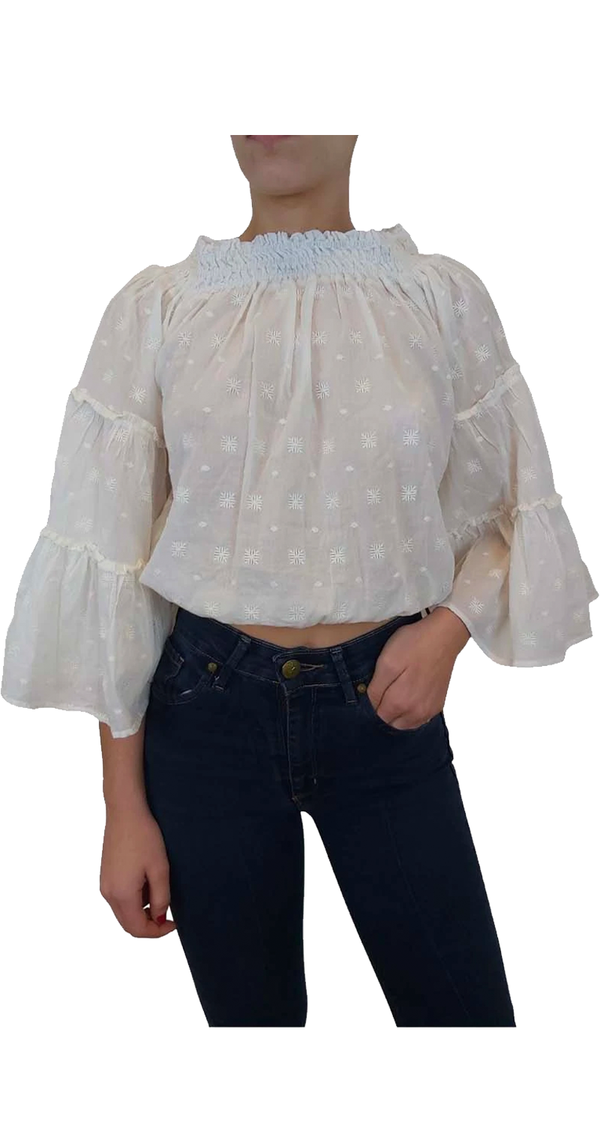 Blusa Bordados Blanco