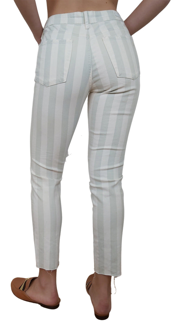 Jeans Lineas Blanco