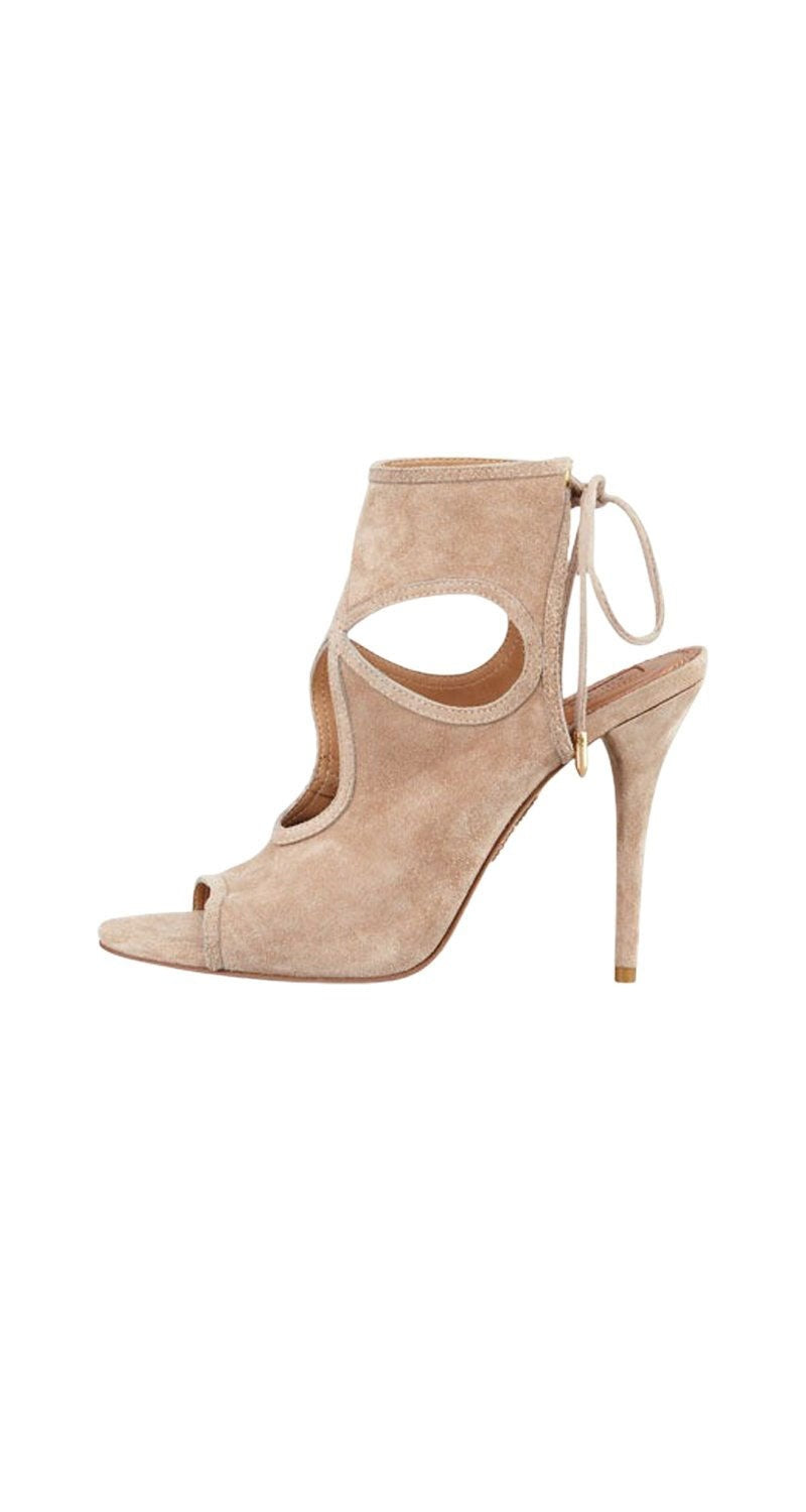 Sandalias Sexy Thing Suede Cutout Beige