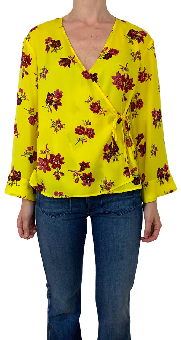 Blusa Floral Wrap