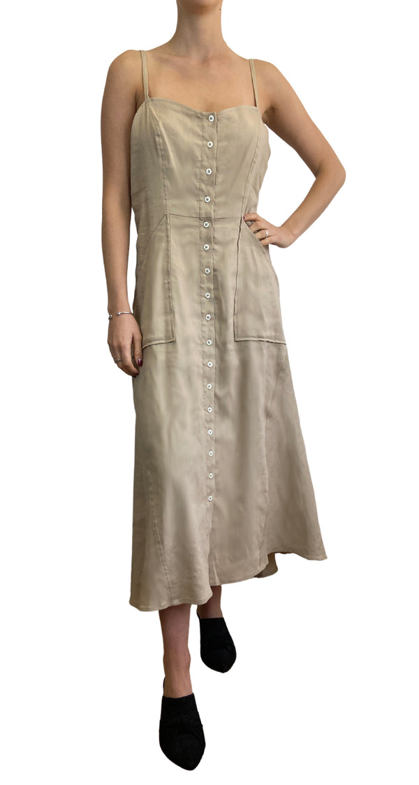 Vestido Beige Lino