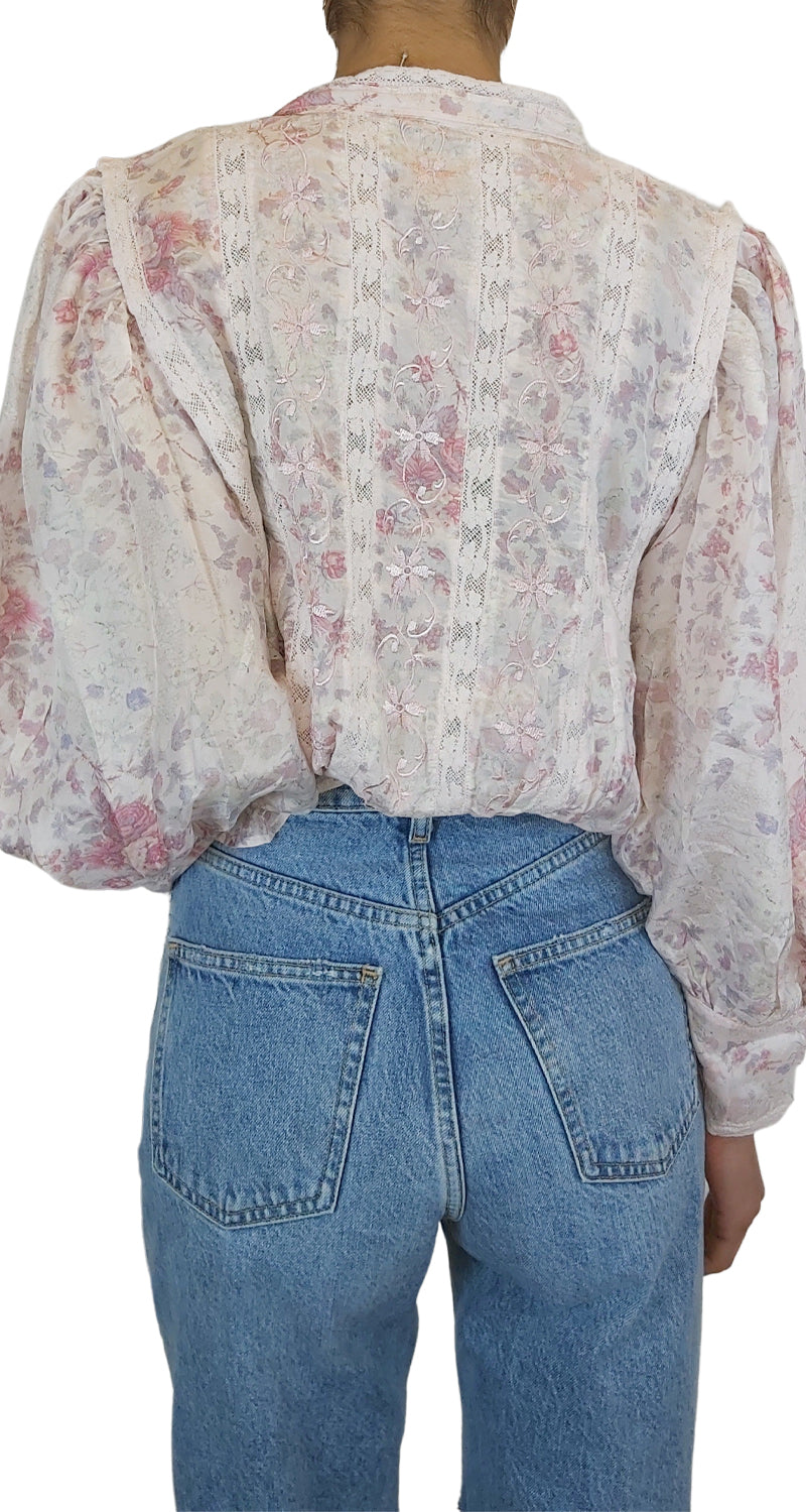 Blusa Seda Floreado