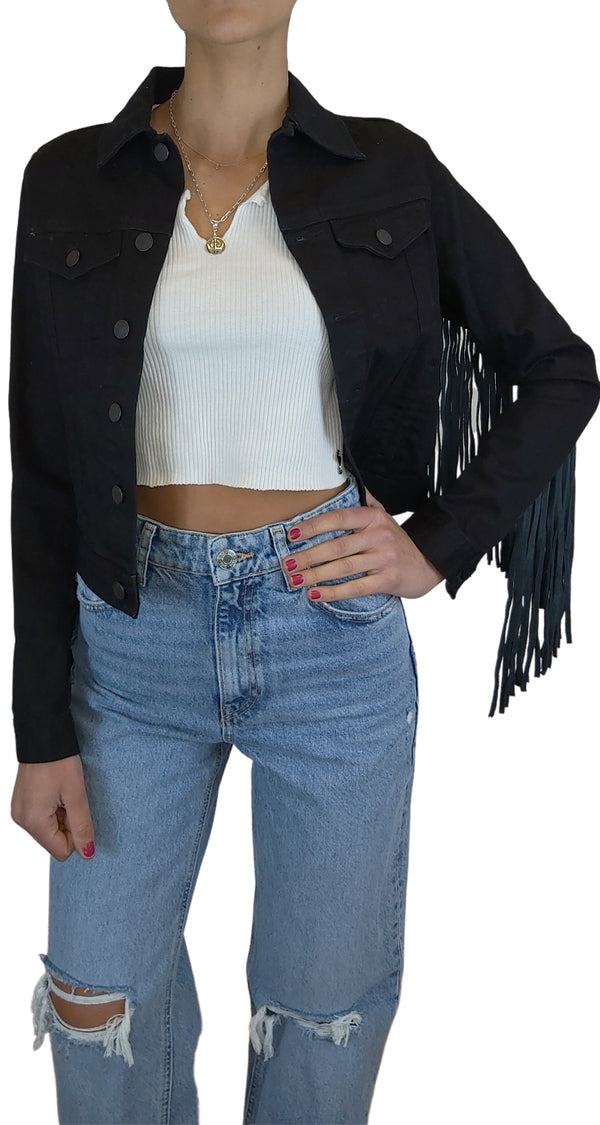 Chaqueta Denim Flecos