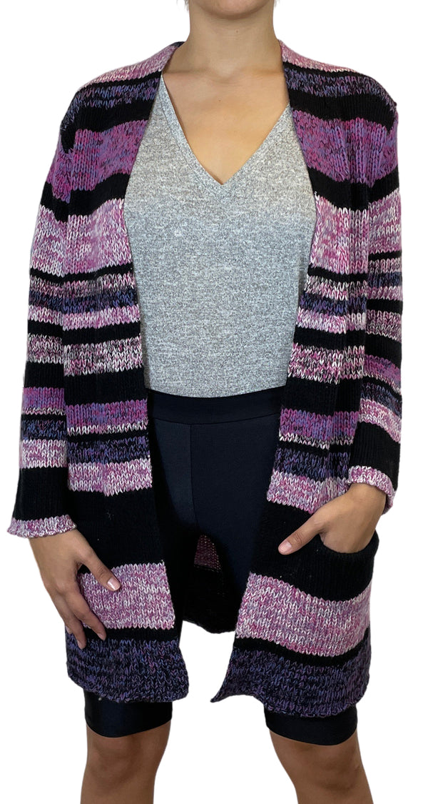 Cardigan Stripes Morado