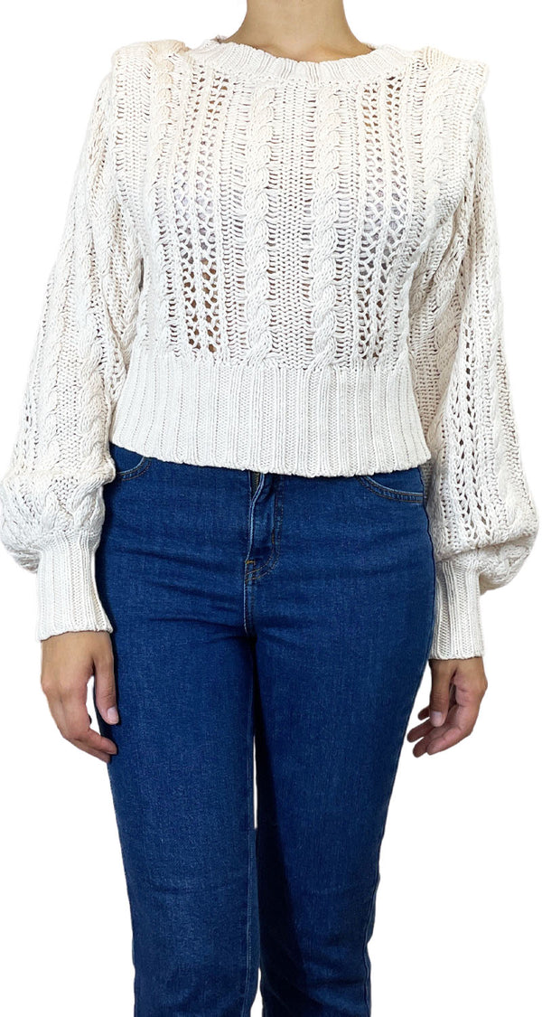 Sweater Blanco Tejido