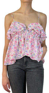 Croptop Rosado con Flores