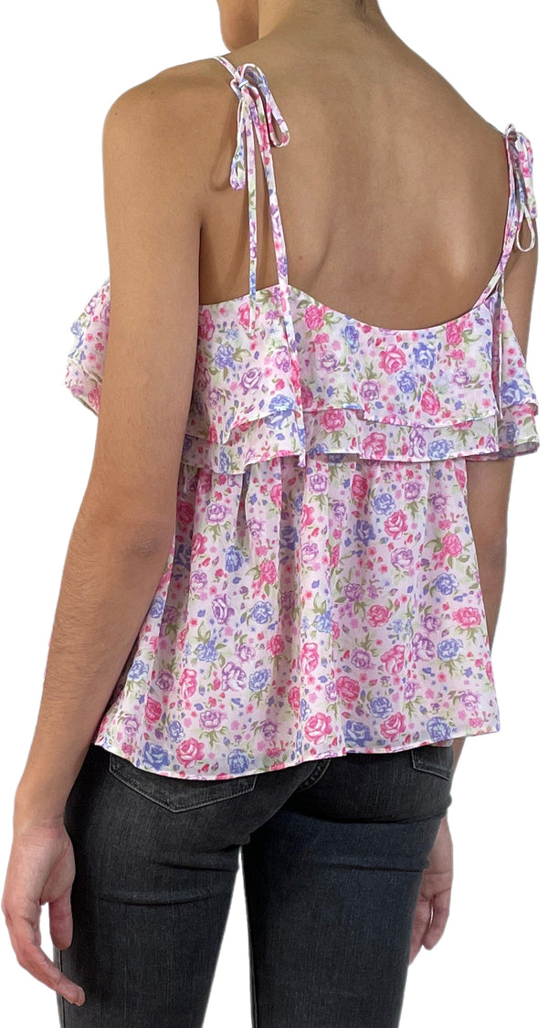 Croptop Rosado con Flores