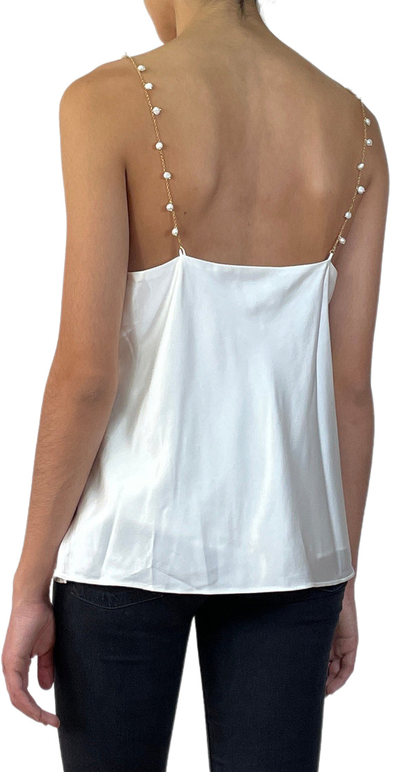 Blusa de Seda con Perlas