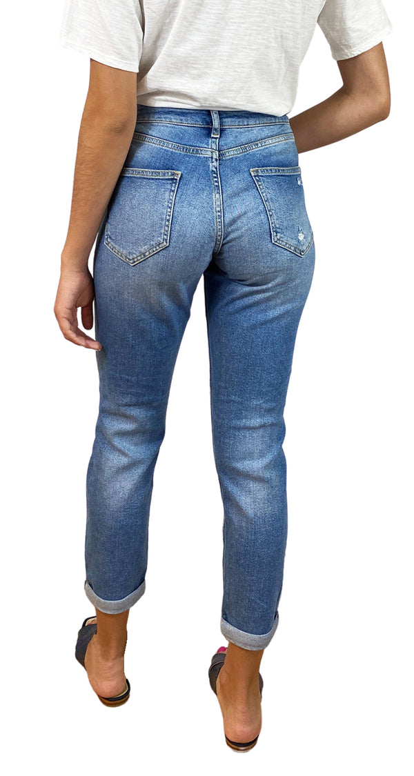 Jeans Celeste Efecto Ripped