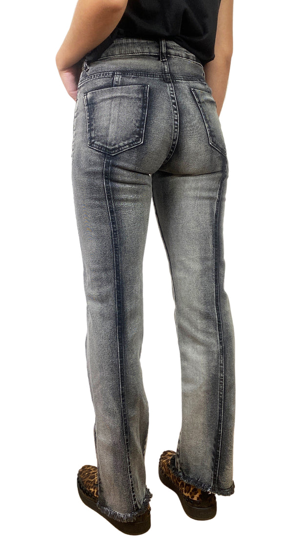 Jeans Gris Desflecado