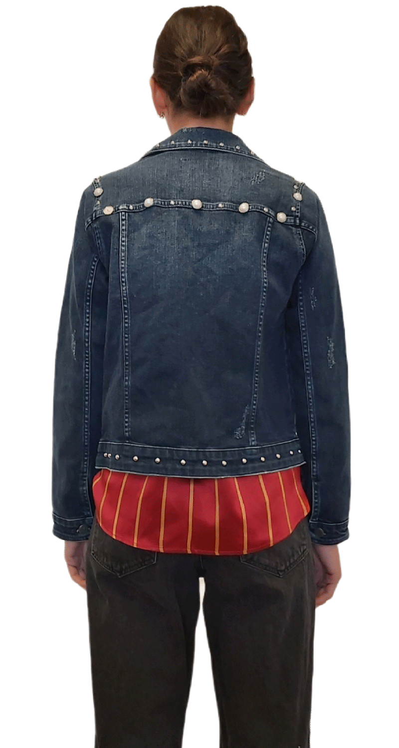 Chaqueta Denim Perlas