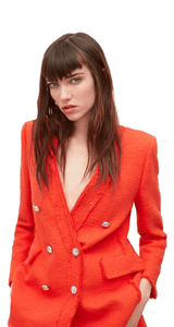 Chaqueta Tweed Coral