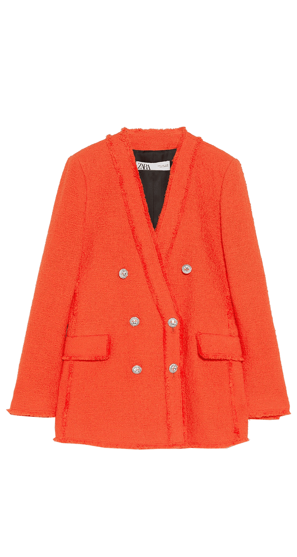 Chaqueta Tweed Coral