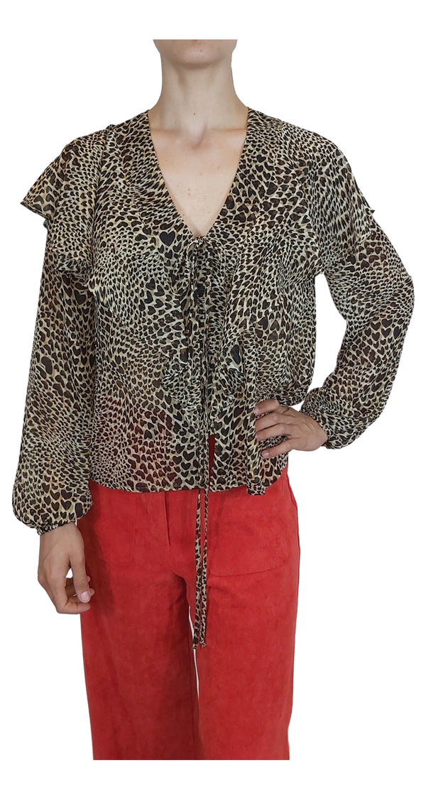 Blusa Animal Print Corazones