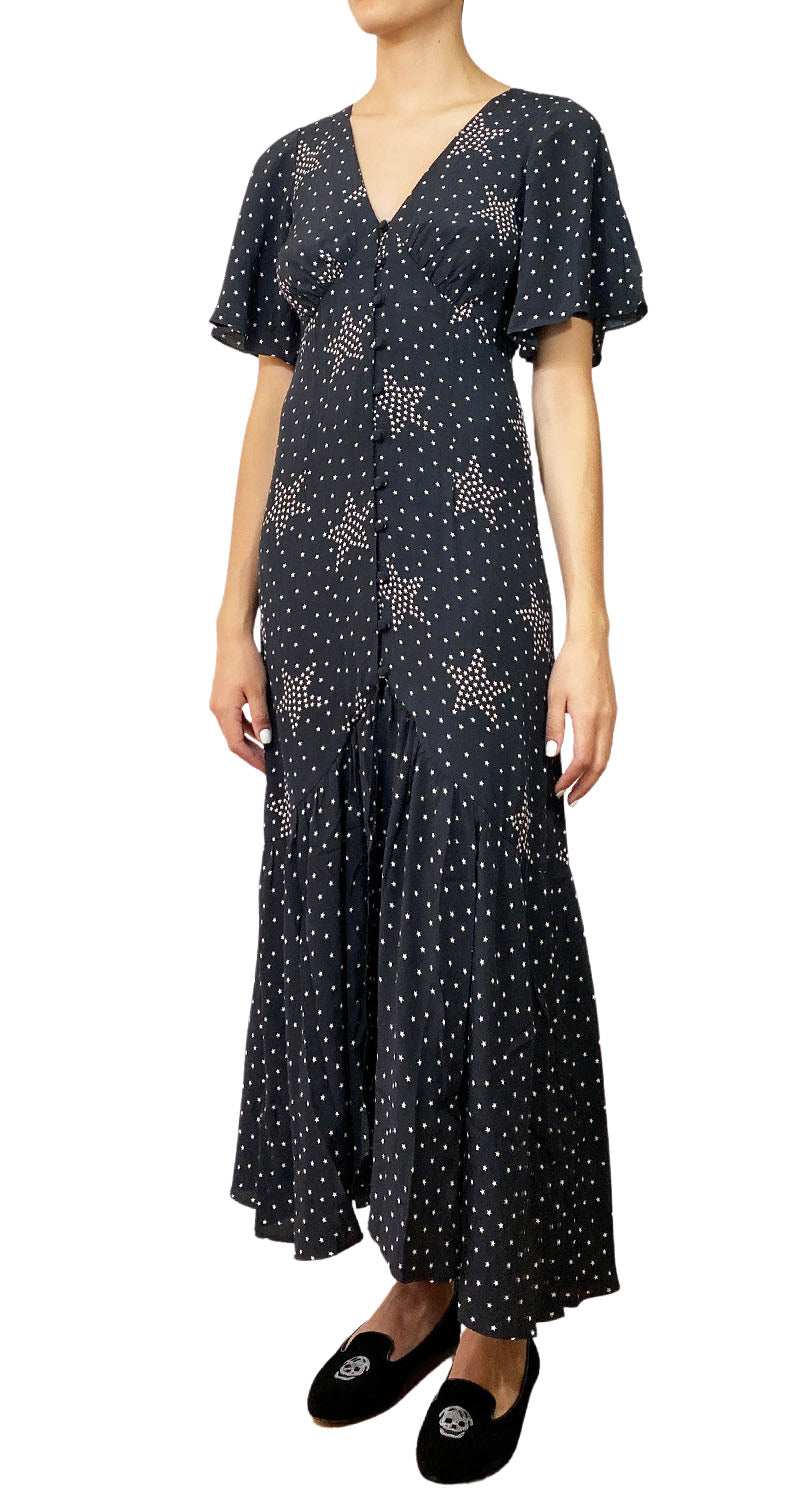 Vestido negro con estrellas hot sale