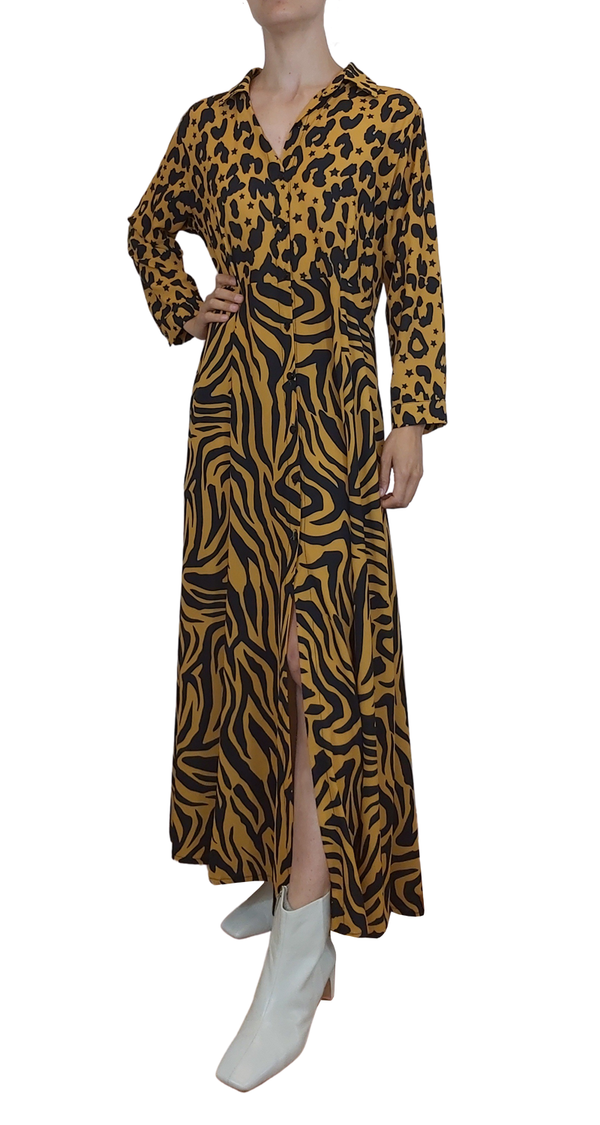 Vestido Camisero Animal Print