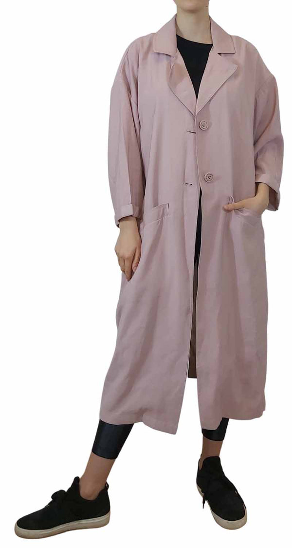 Abrigo Oversize Ligero Rosa