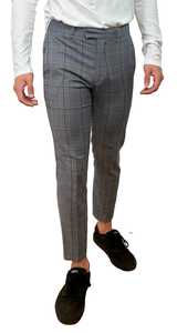 Pantalones Plaid Check Slim Fit