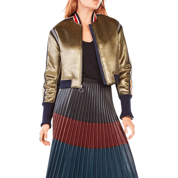 Andreas Metallic Bomber Jacket