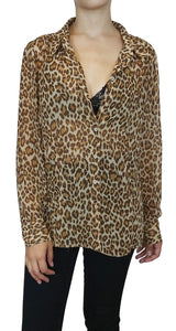 Blusa Transparente Animal Print