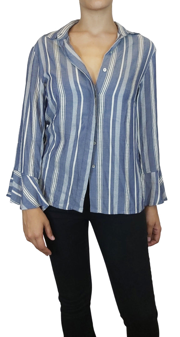 Blusa Rayada Azul