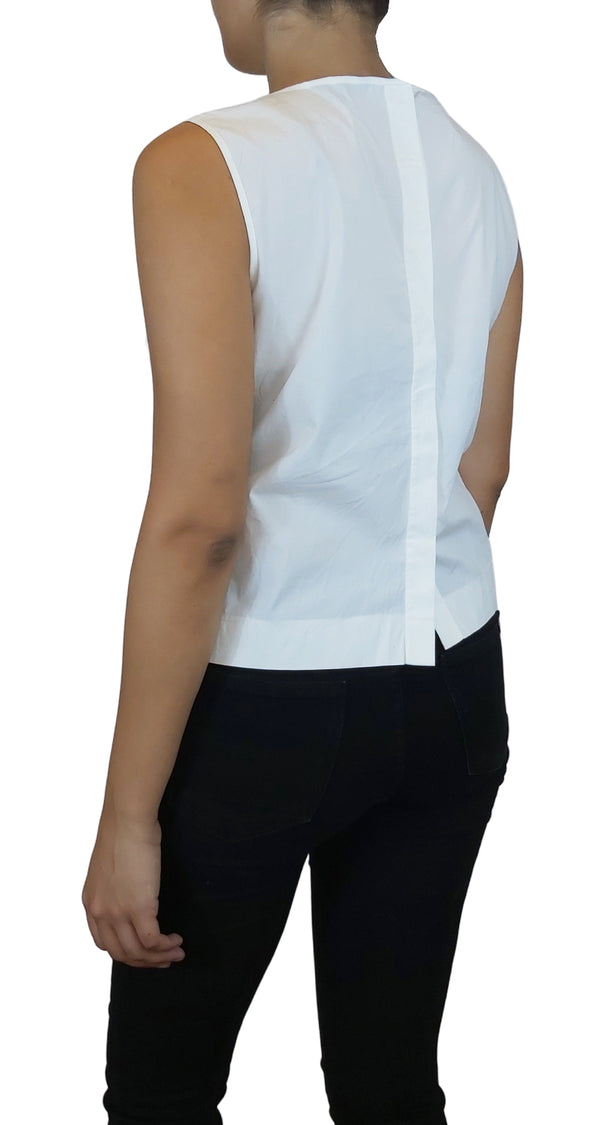 Blusa Hilos Flecos Blanca