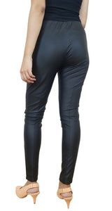 Leggings Simil Cuero Negro